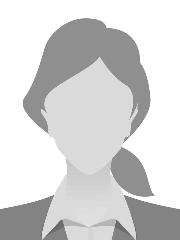 Person gray photo placeholder woman in costume on white background
